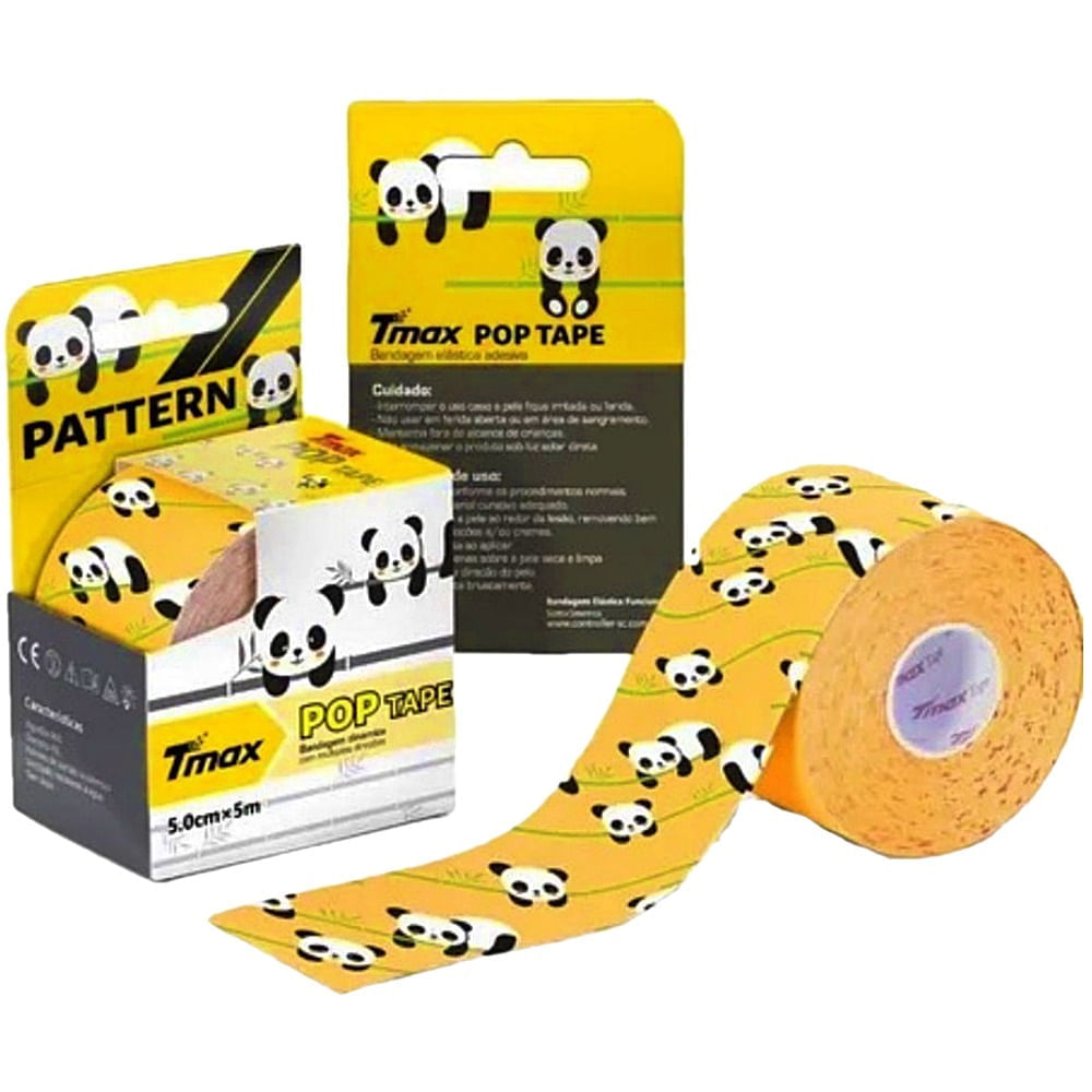 Bandagem Elástica Kinesio Tmax Panda 5cmx5m 1 Unidade