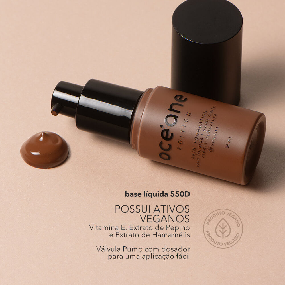 Base Líquida Escura Semi-Matte Skin Foundation Océane Edition 35ml Cor 550d