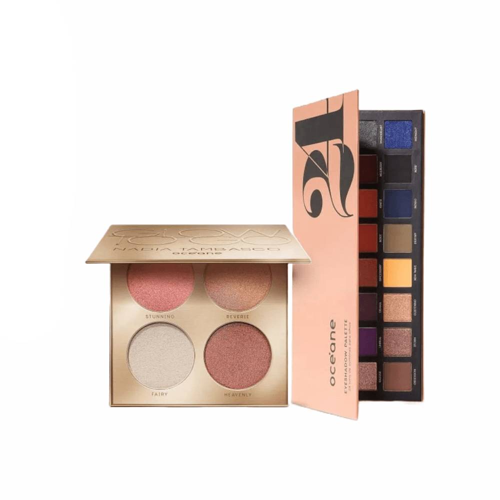 Kit Océane Paleta De Iluminadores Nádia Tambasco + Paleta De Sombras 24 Cores