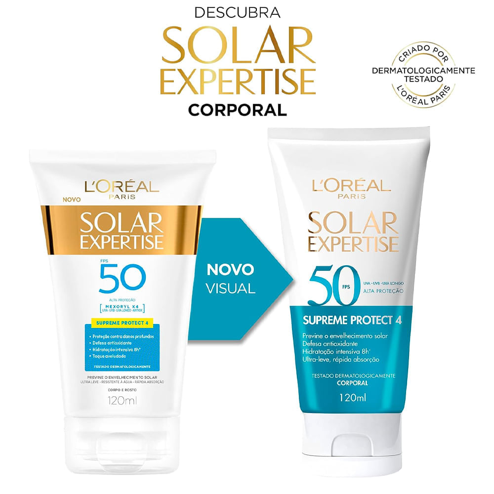 Protetor Solar L'oréal Expertise Supreme Protect 4 FPS 50 120ml