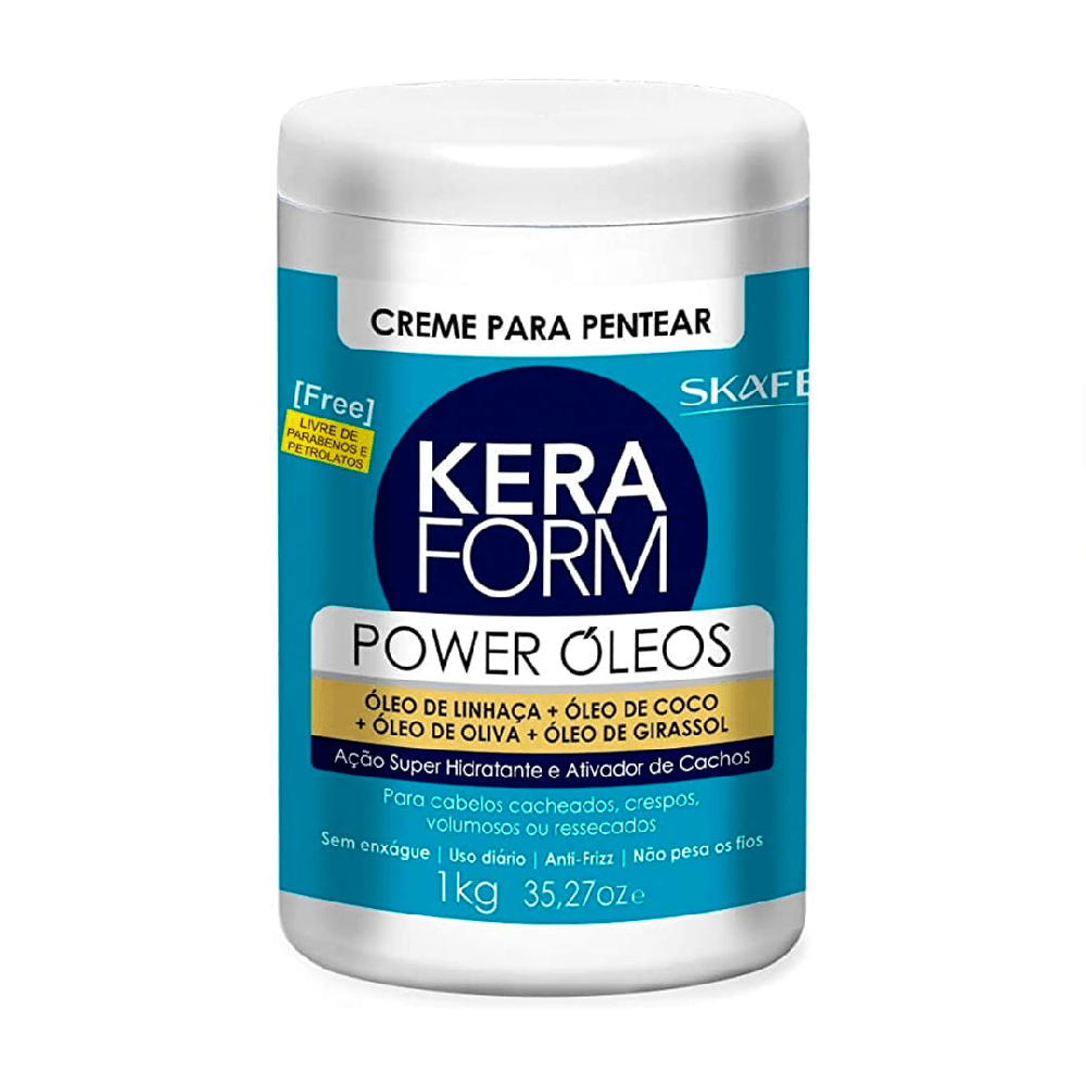 Creme Para Pentear Tratamento Skafe Keraform Power Óleos 1kg