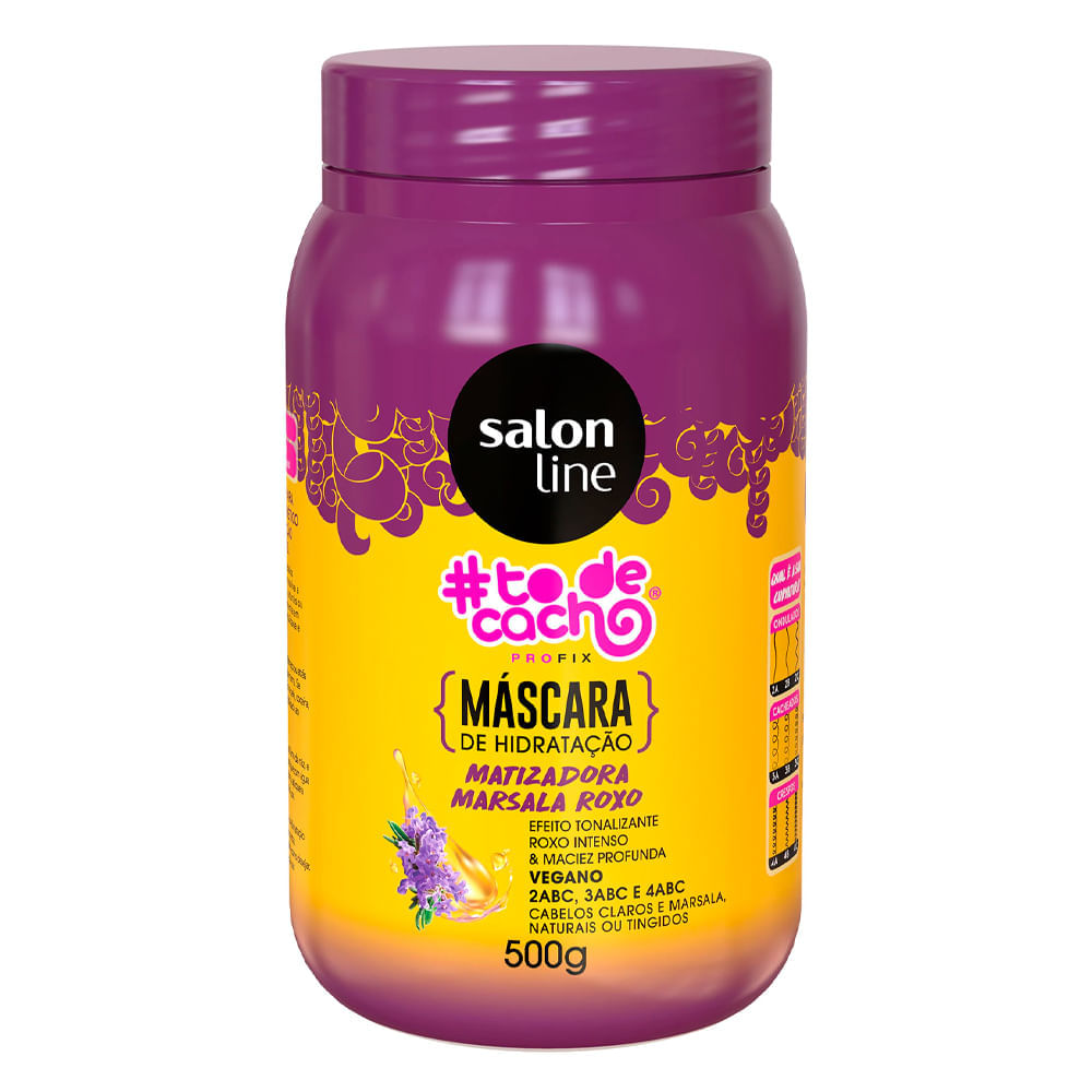 Máscara Capilar Matizadora Marsala Salon Line To De Cachos 500g