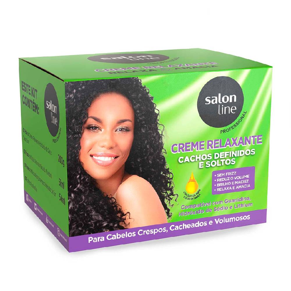 Kit Creme Relaxante Salon Line Cachos Definidos E Soltos 200g
