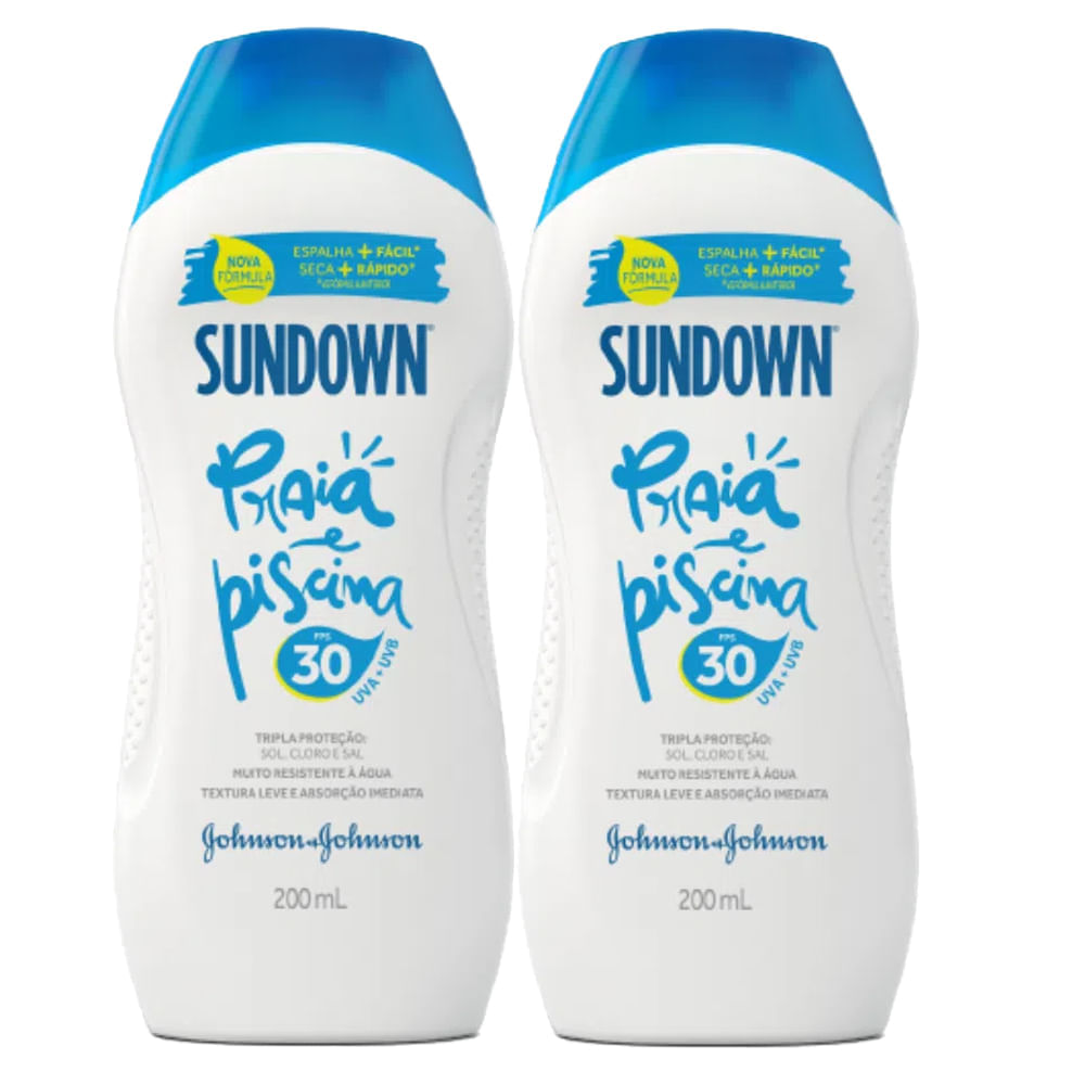 Kit 2 Protetor Solar Sundown Praia E Piscina Fps30 200ml