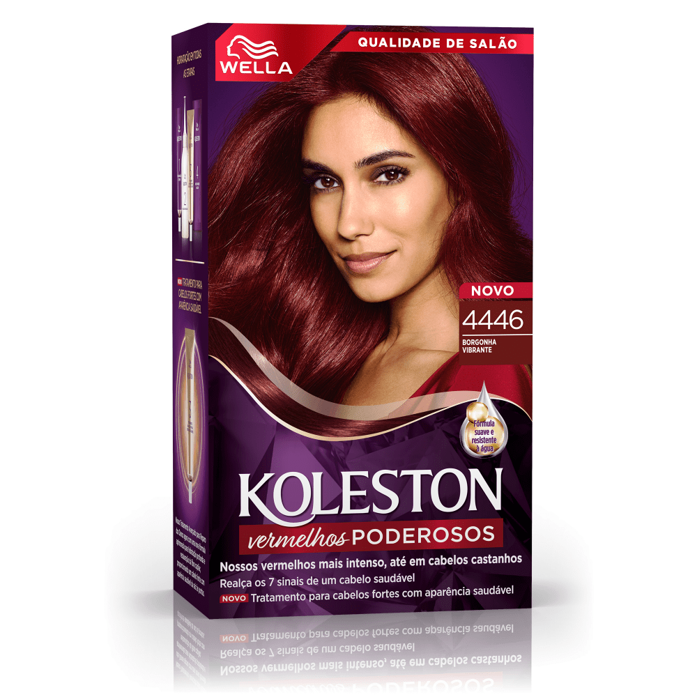 Kit Tintura Koleston Vermelho Borgonha Vibrante 4446