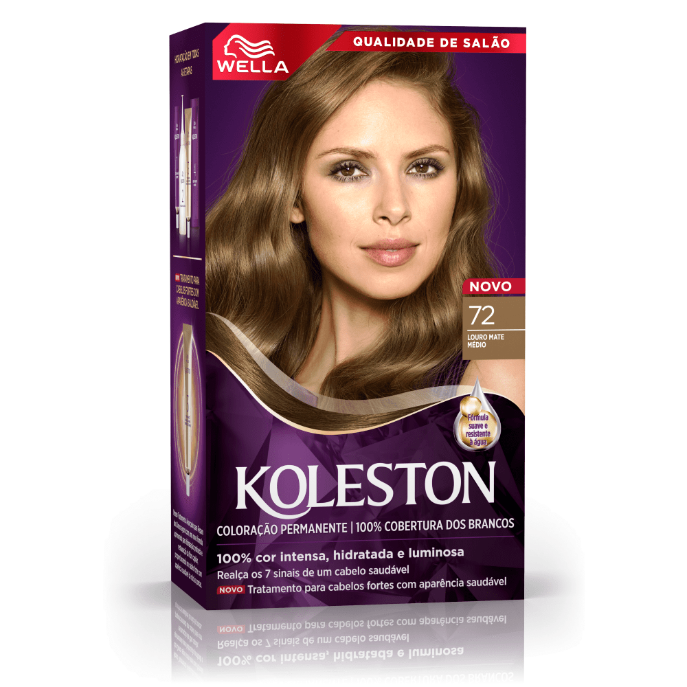 Kit Tintura Koleston Louro Mate Médio 72