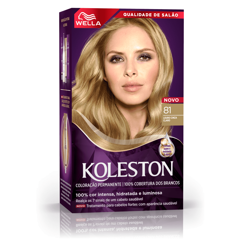 Kit Tintura Koleston Louro Cinza Claro 81