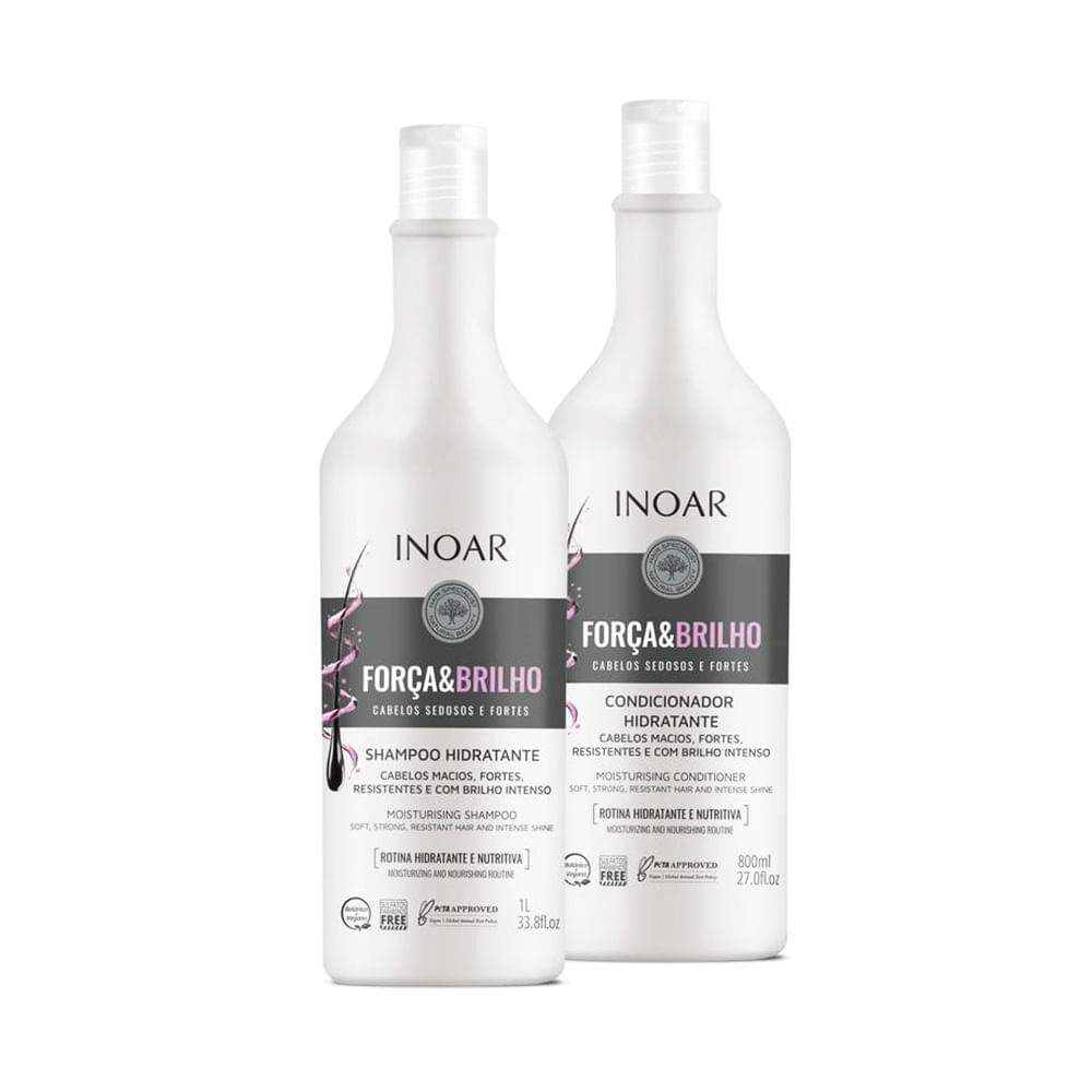 Kit Shampoo + Condicionador Inoar Força E Brilho