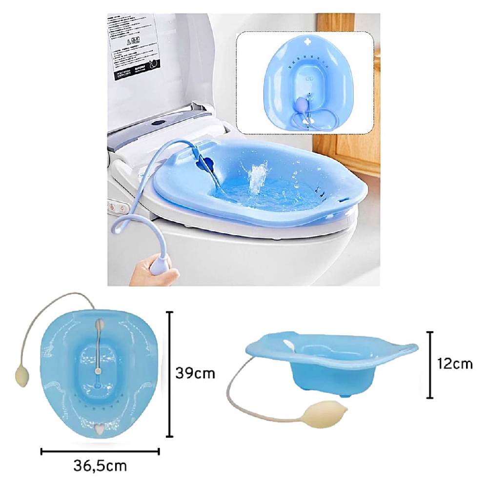 Bacia Para Banho De Assento Longevitech Azul Unidade