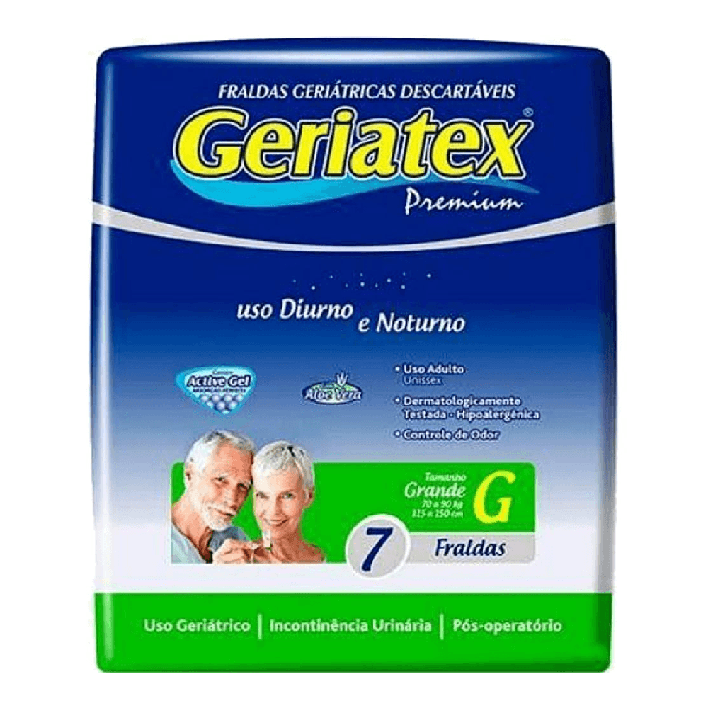Fralda Geriátrica Geriatex Premium Noturna Tam G 07 fraldas