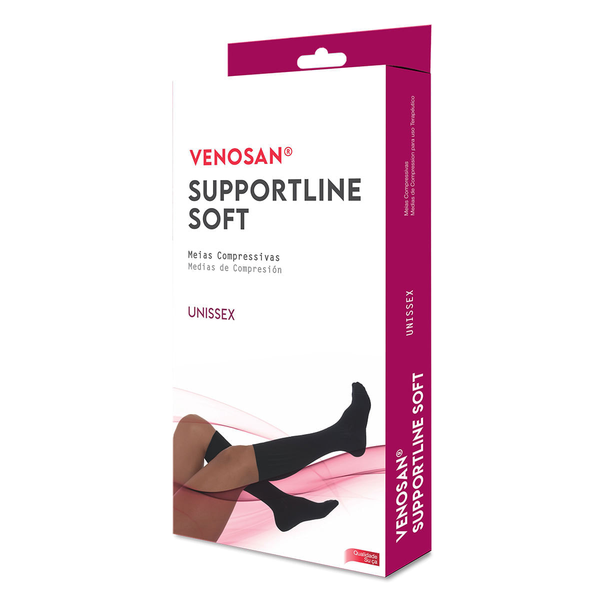 Meia de Compressão  Supportline Soft Venosan Branca Tamanho M