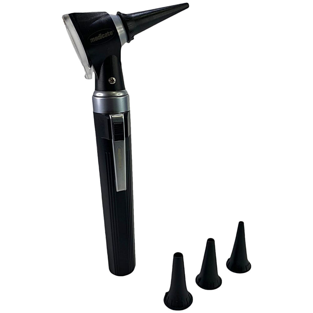 Otoscópio Medicate MD 7000 LED Preto