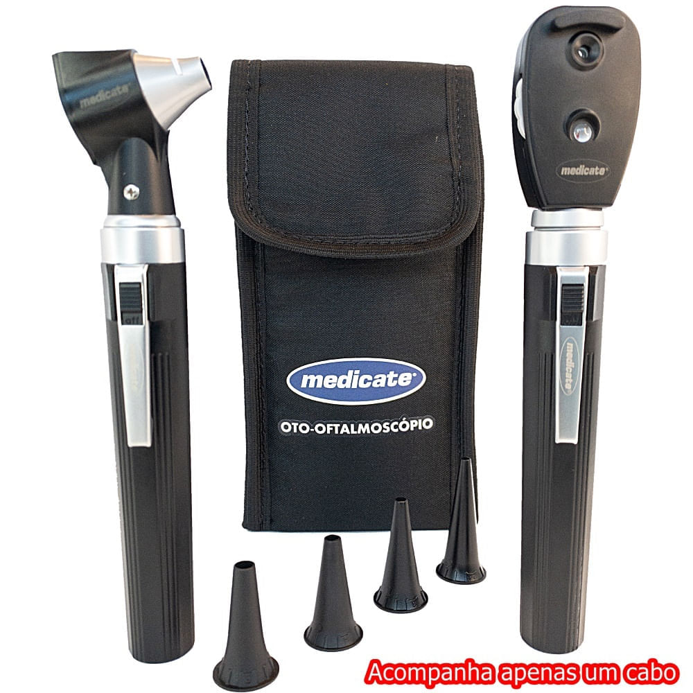 Oto-oftalmoscópio Medicate Md 8700 Led Preto