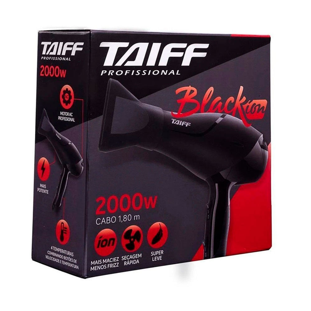 Secador de Cabelo Black Ion 2000W 220V Taiff