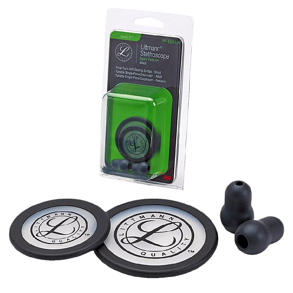 Kit Peças Reposição para Estetoscópio Classic III e Cardiology IV 40016 Preto