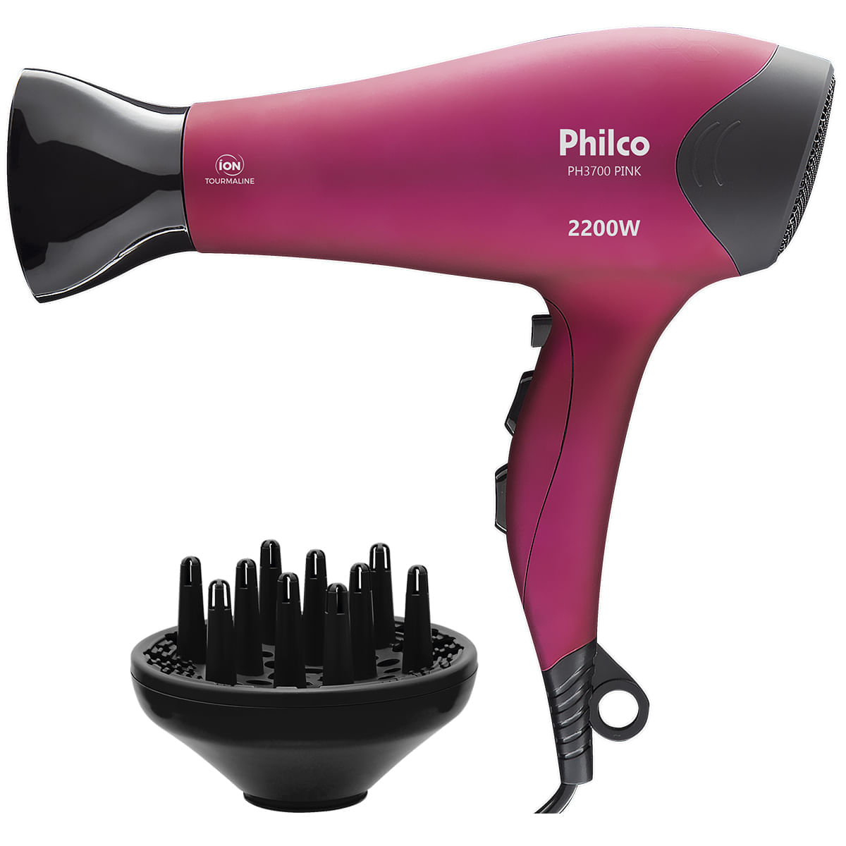 Secador de Cabelos Philco PH3700 Pink Tourmaline 2200W 220V