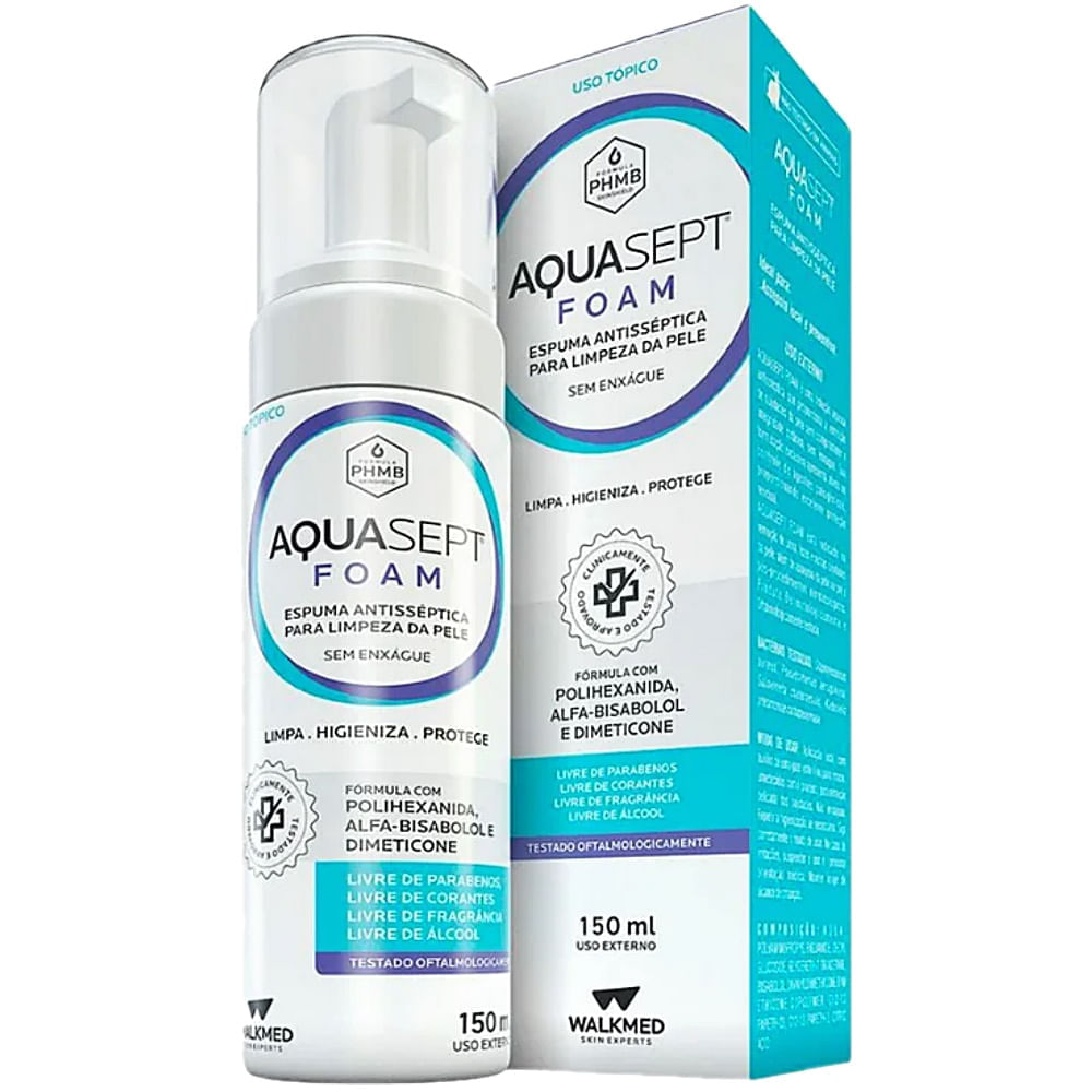 Aquasept Foam Espuma Antisséptica 150ml