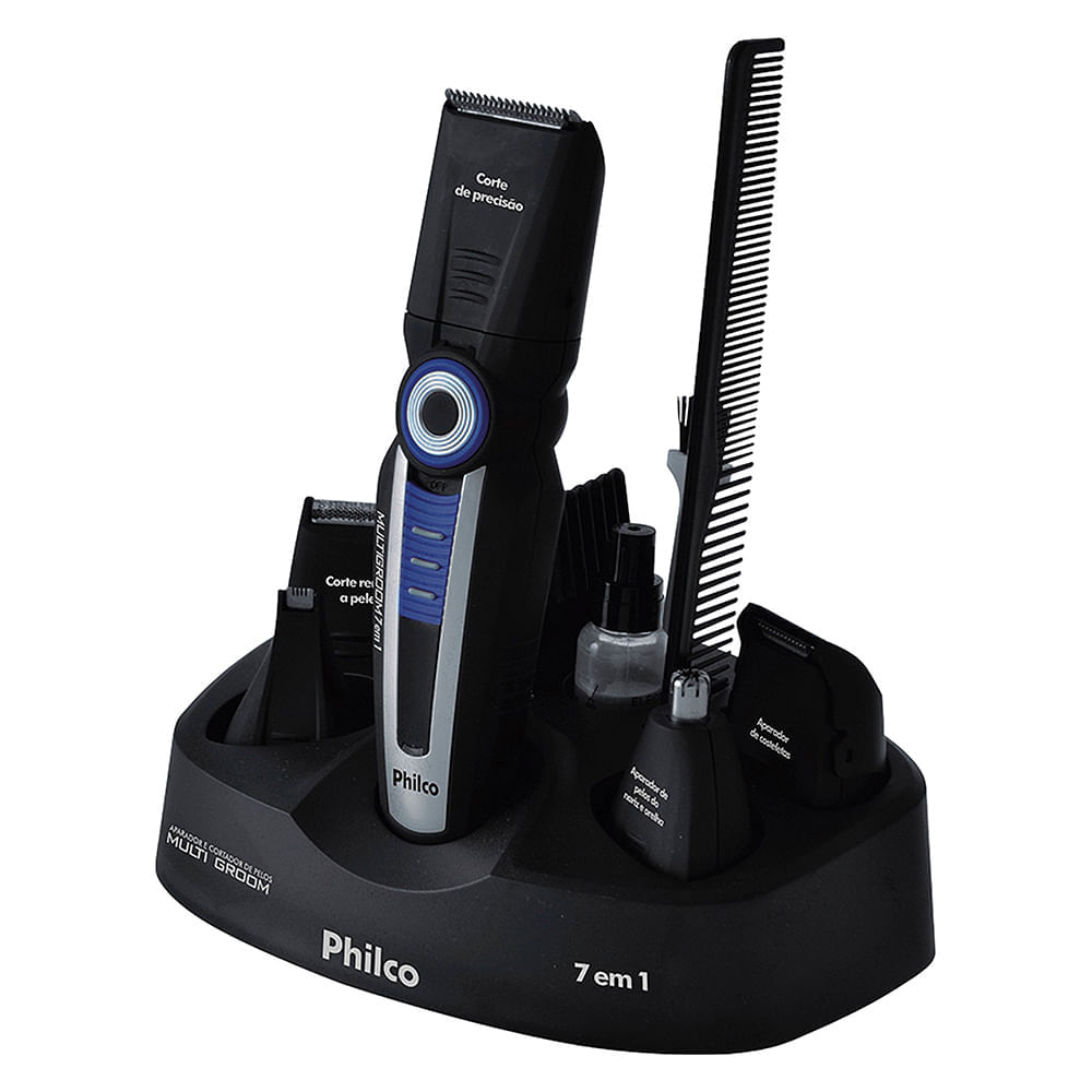 Aparador e Cortador de Pelos Philco Multigroom 7 em 1 Bivolt