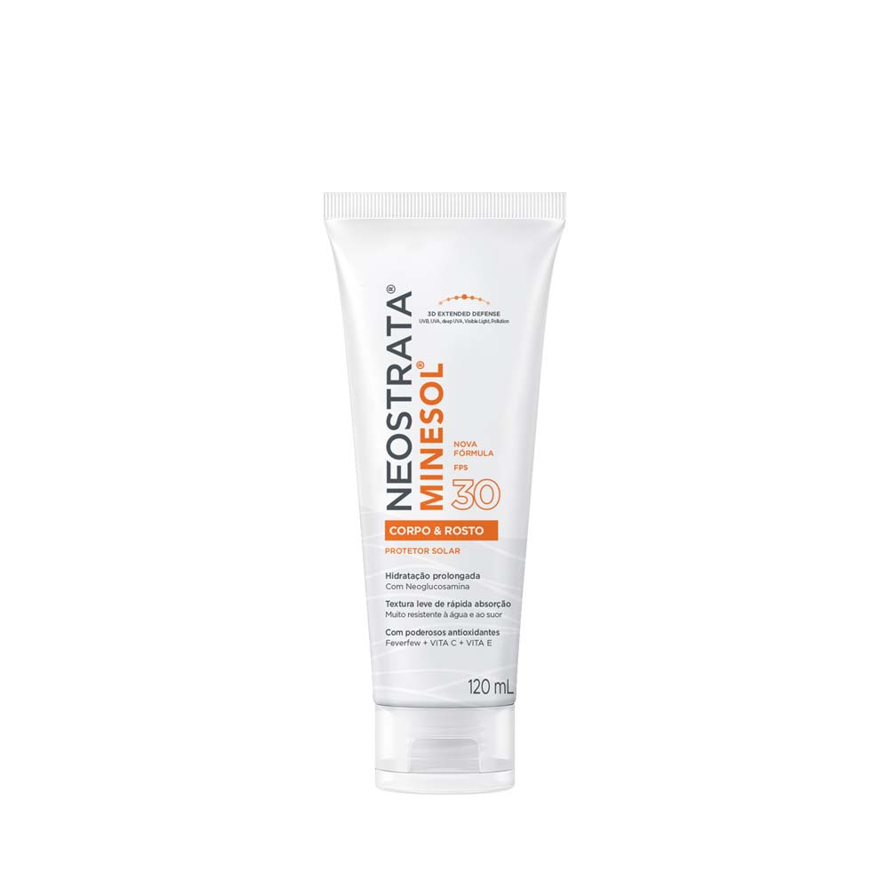 Protetor Solar Corpo E Rosto Neostrata Minesol Fps30 120ml
