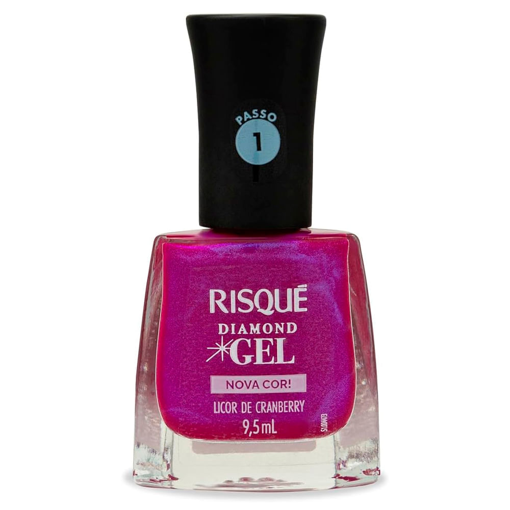 Esmalte Risqué Diamond Gel Licor de Cranberry Metálico 9,5ml