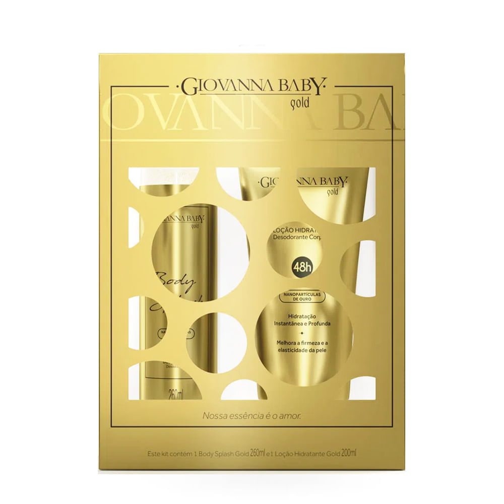 Kit Giovanna Baby Body Splash Gold 260ml + Loção Hidratante 200ml