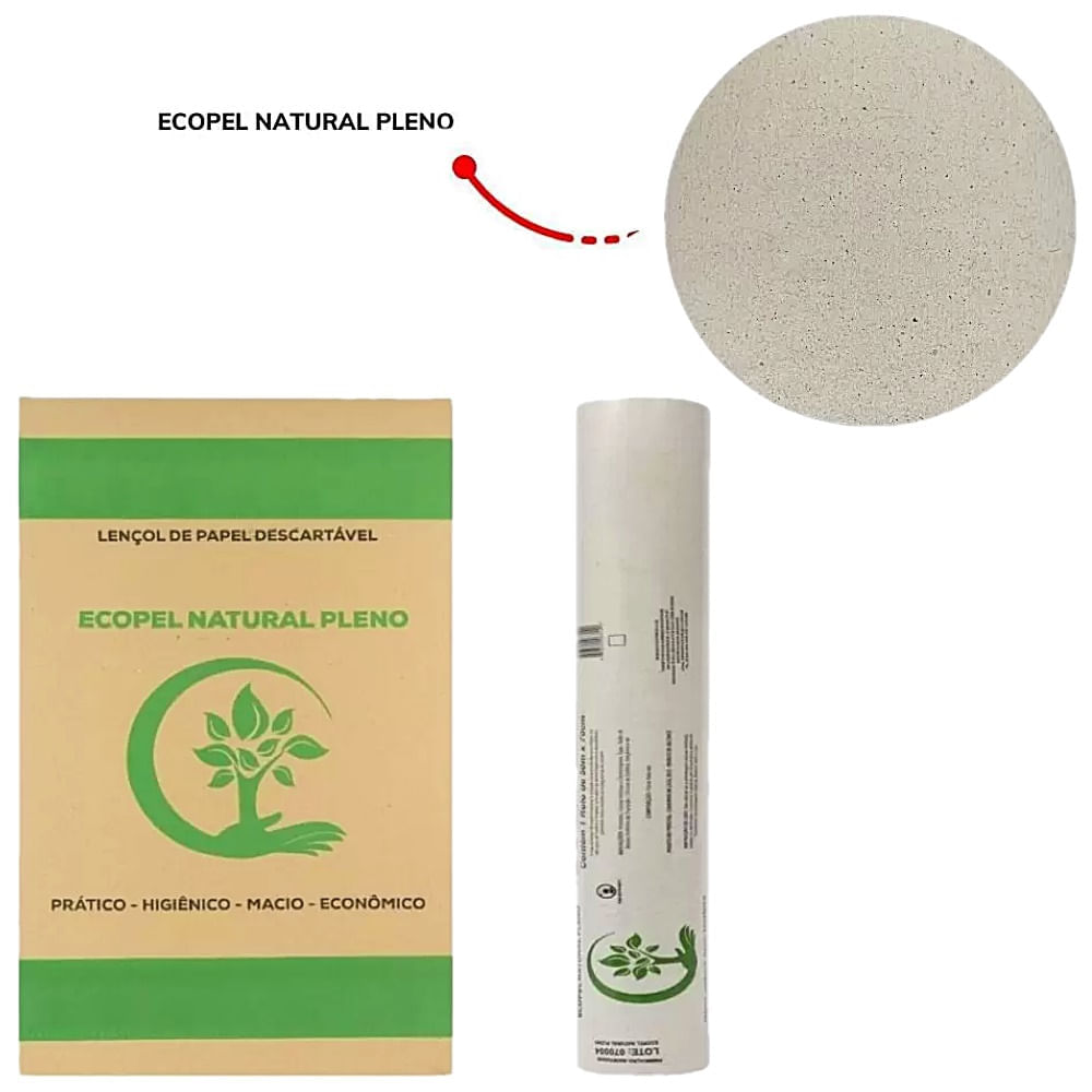 Lençol de Papel em Rolo Ecopel Pleno 70cmX50m