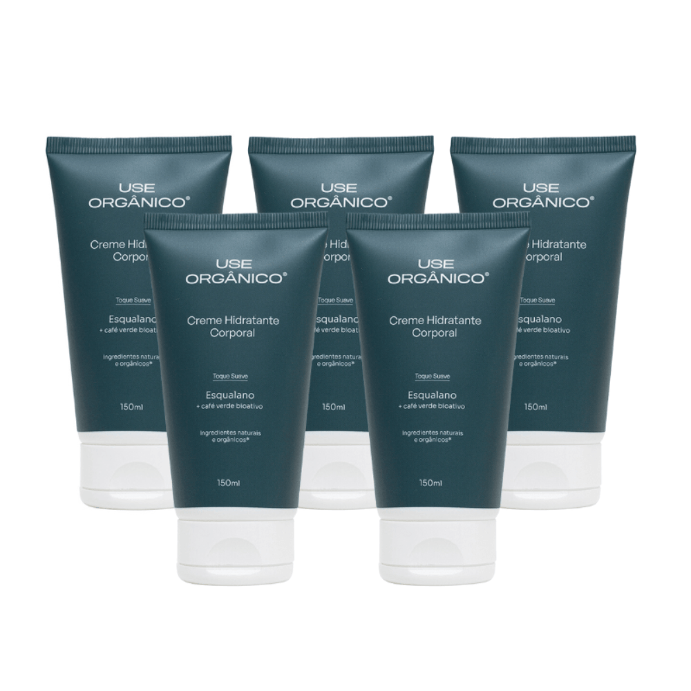 Kit com 5 Hidratantes Corporais Naturais Esqualano 150ml Use Orgânico