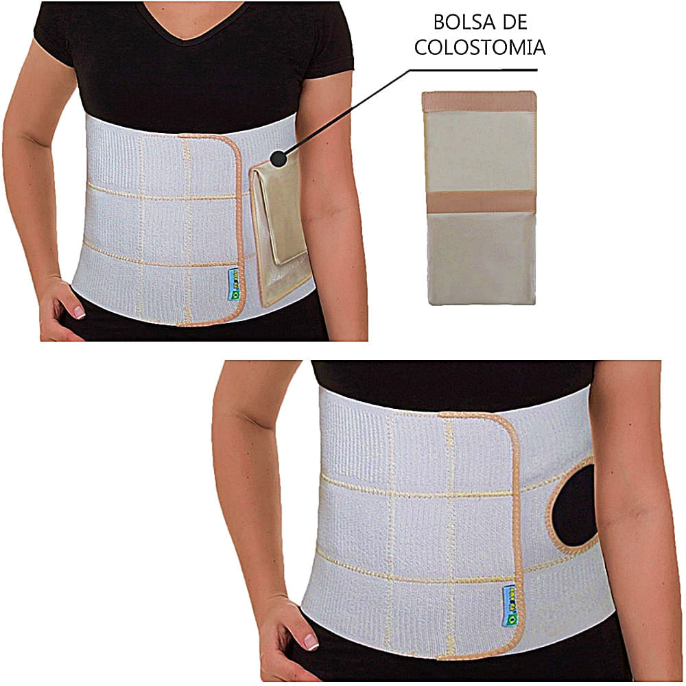 Cinta Para Bolsa Colostomia Artipé Curta Tam G Bege