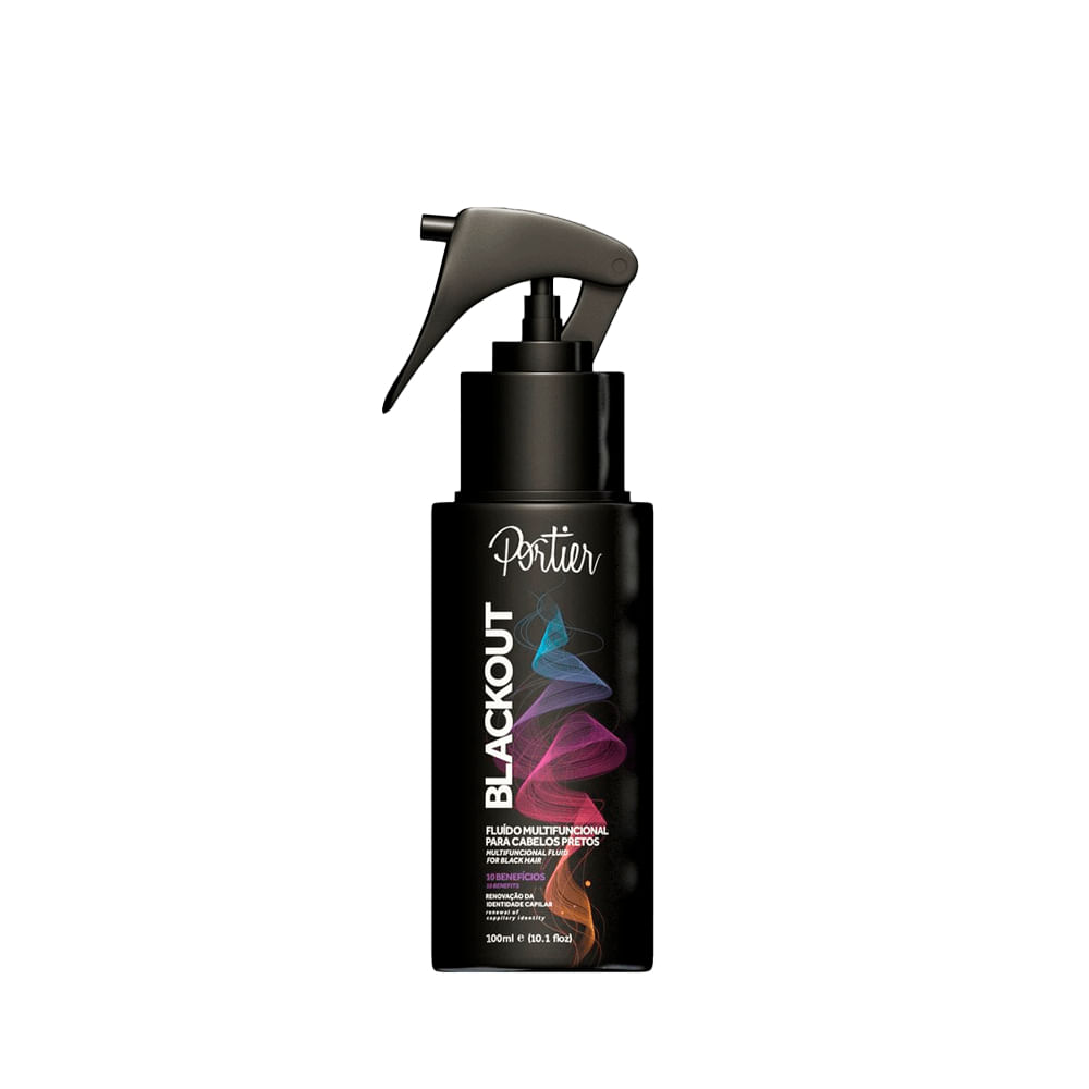Fluído Para Cabelos Pretos Portier Blackout 100ml