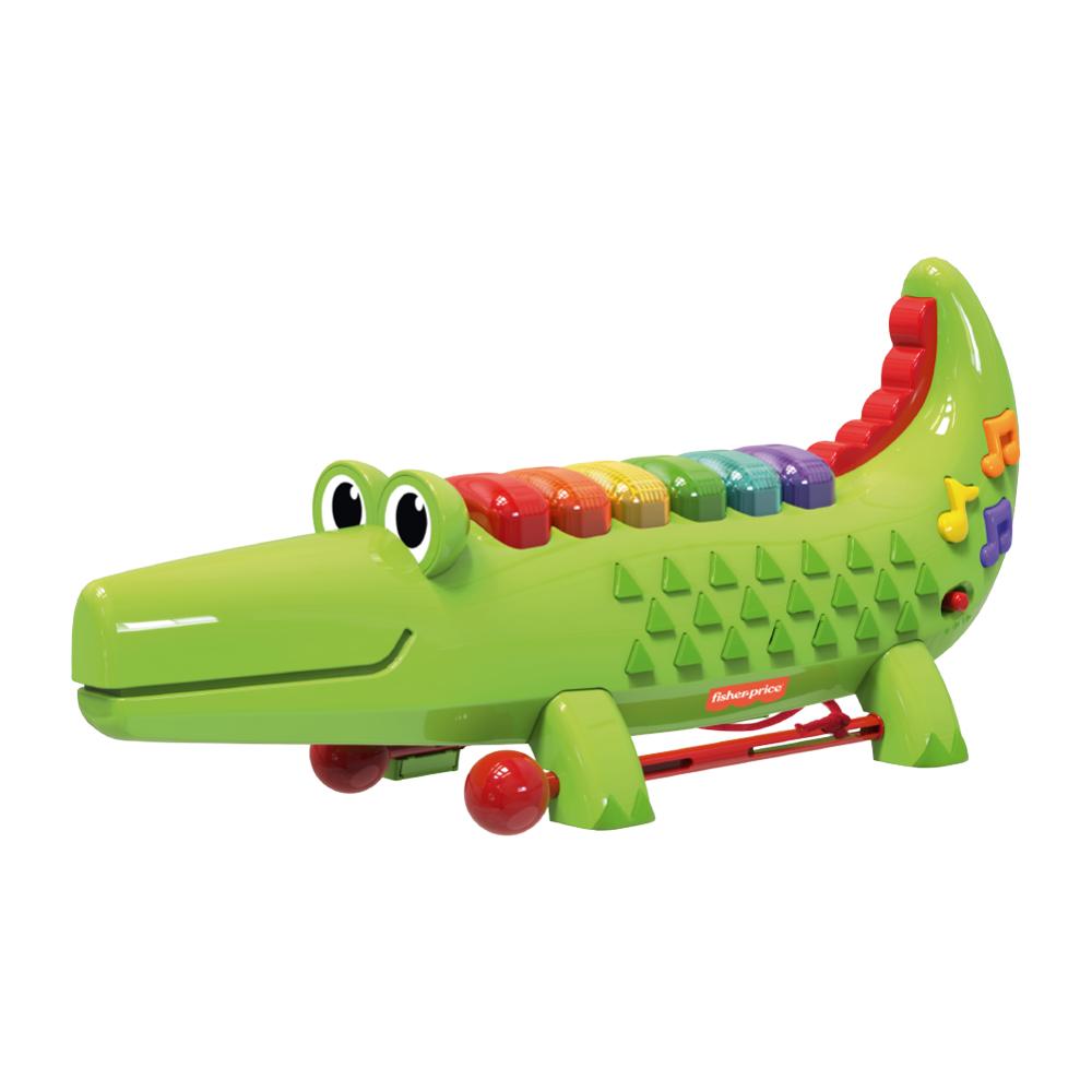 Brinquedo Educativo Crocodilo Xilofone Verde Fisher Price Fun