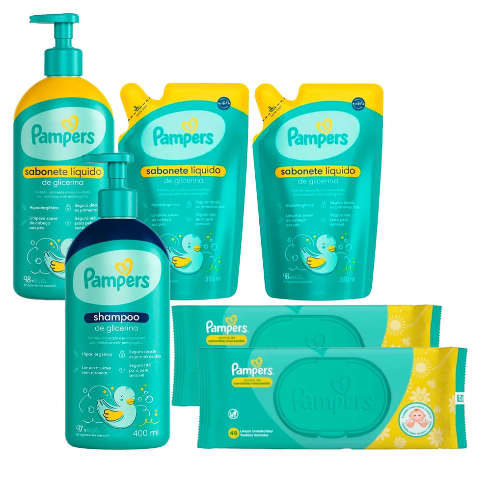 Kit Infantil Pampers  6 Produtos