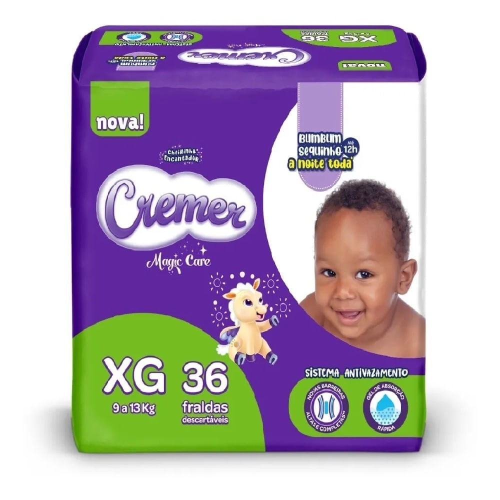 Fralda Descartável Cremer Magic Care XG 36 Unidades