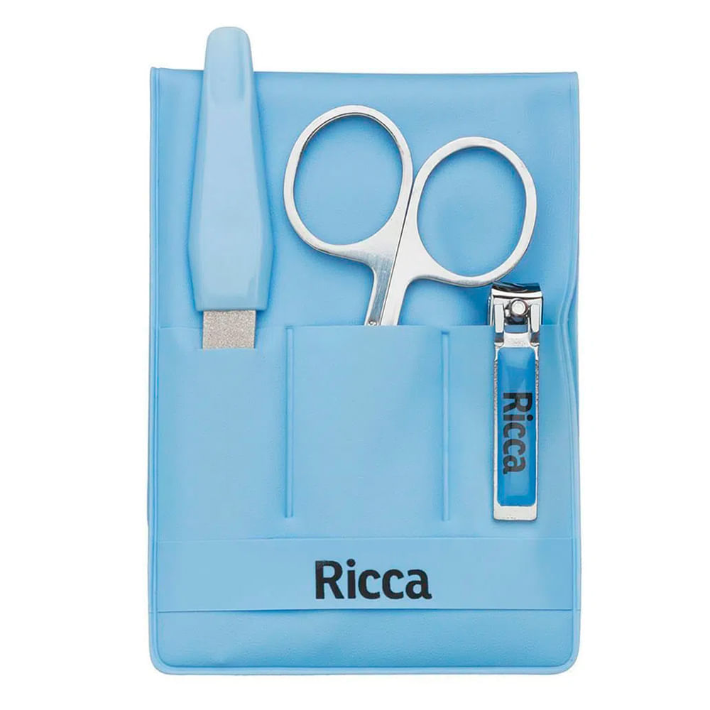 Kit Manicure Infantil Ricca Azul 1088