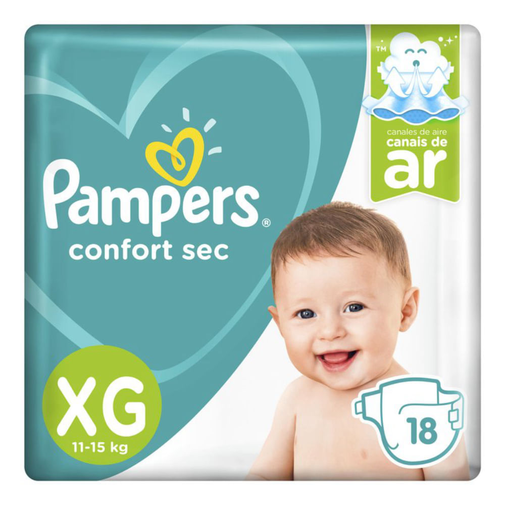 Fralda Pampers Confort Sec XG 18 Tiras