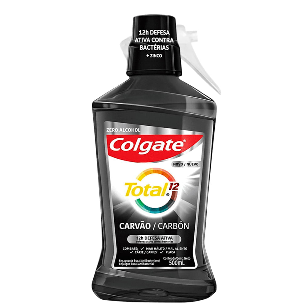 Enxaguante Bucal Colgate Total 12 Carvão 500ml