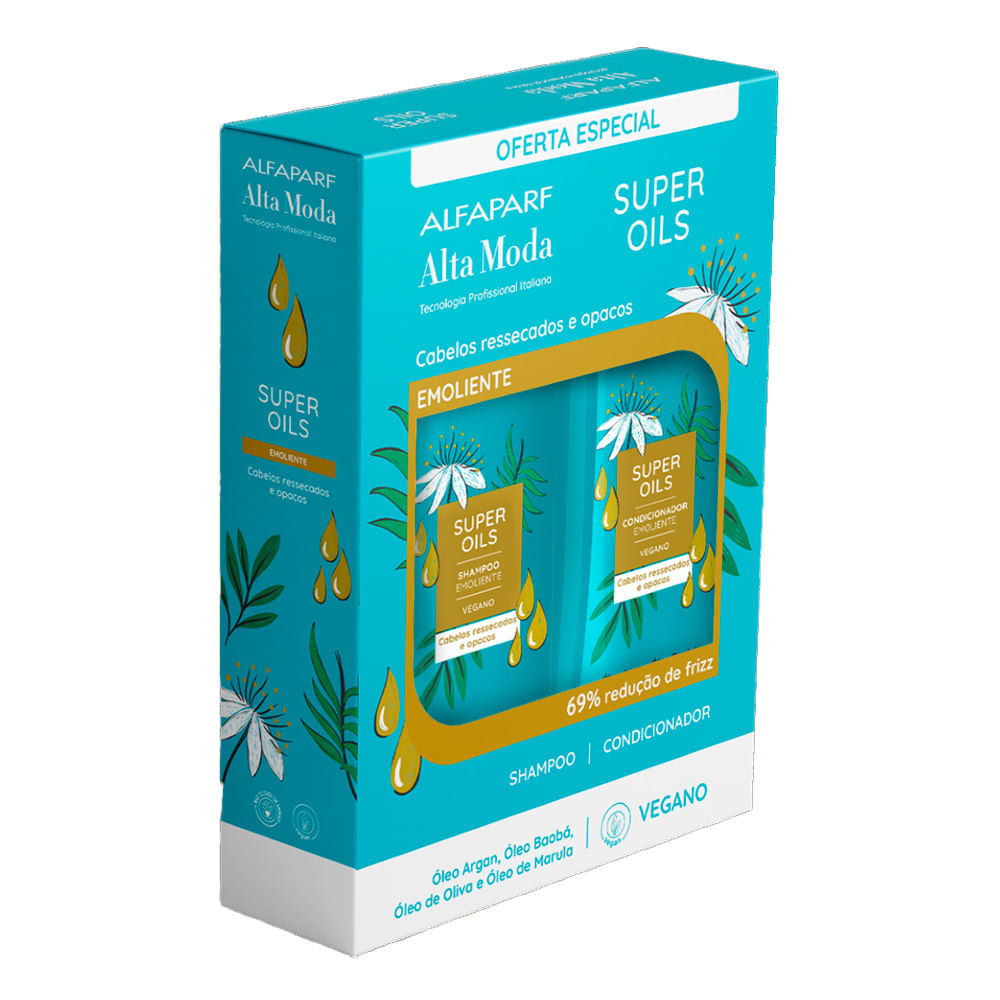 Kit Shampoo + Condicionador Alta Moda Super Oils 300ml