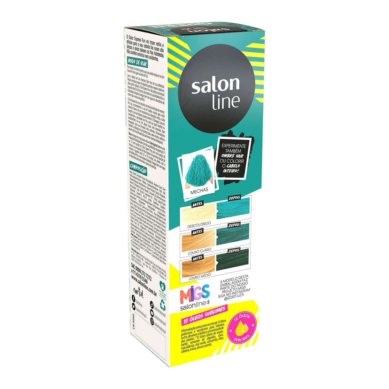 Tintura Tonalizante Salon Line Color Express Fun Green Místico