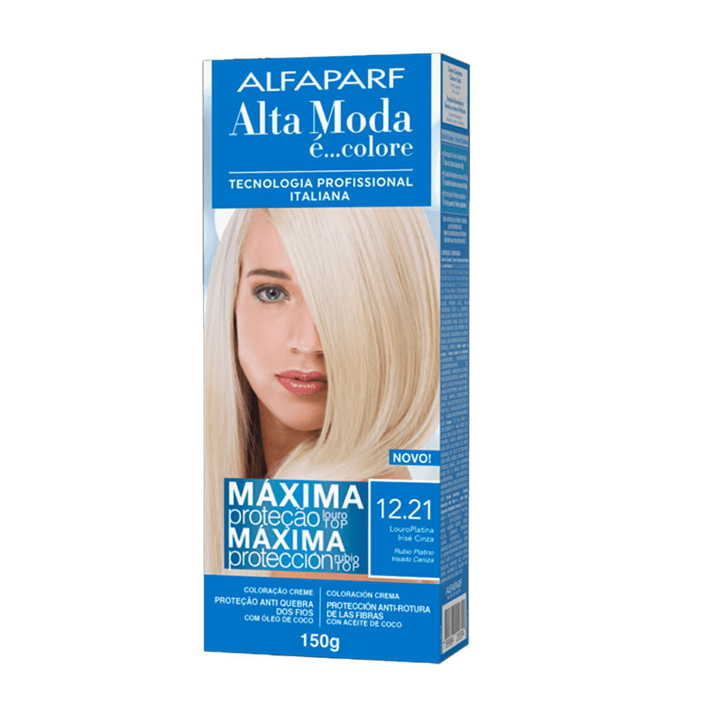 Tintura Alfaparf Alta moda Louro Platina Irisé Cinza 12.21