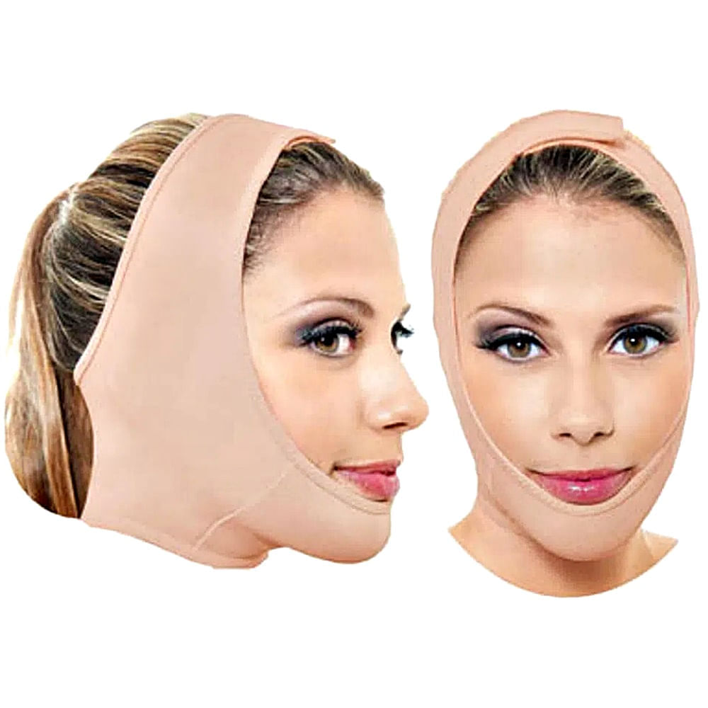 Modelador Facial Com Abertura Em Velcro Cinta Moderna Tam 2