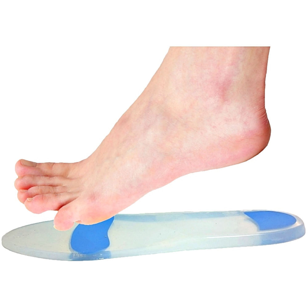 Palmilha Silicone Com Ponto Azul Especial Tamanho 32/33 Par