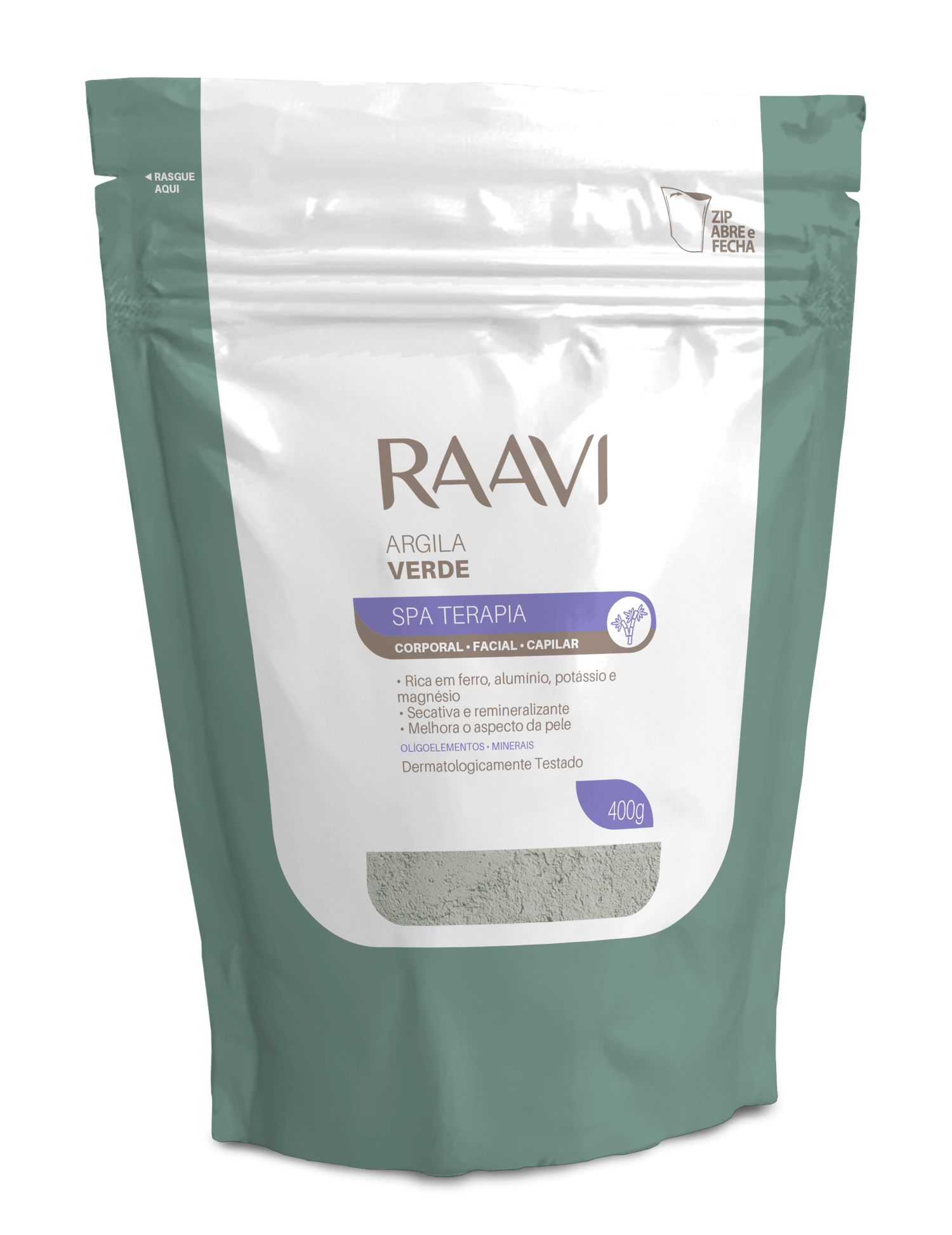 Argila Verde Raavi Spa Terapia Raavi 400g