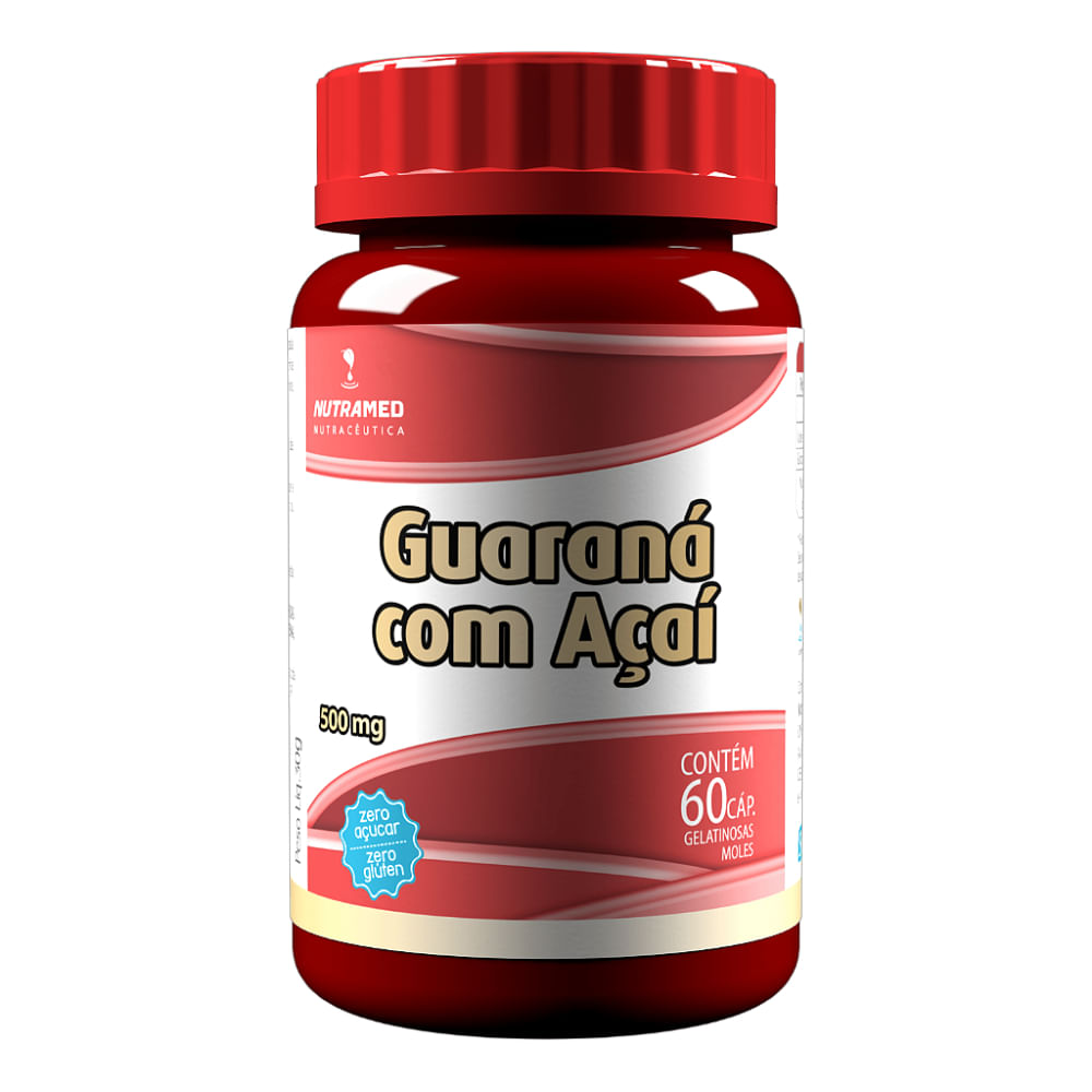 Energético Natural Guaraná e Açaí Com 60 Cápsulas