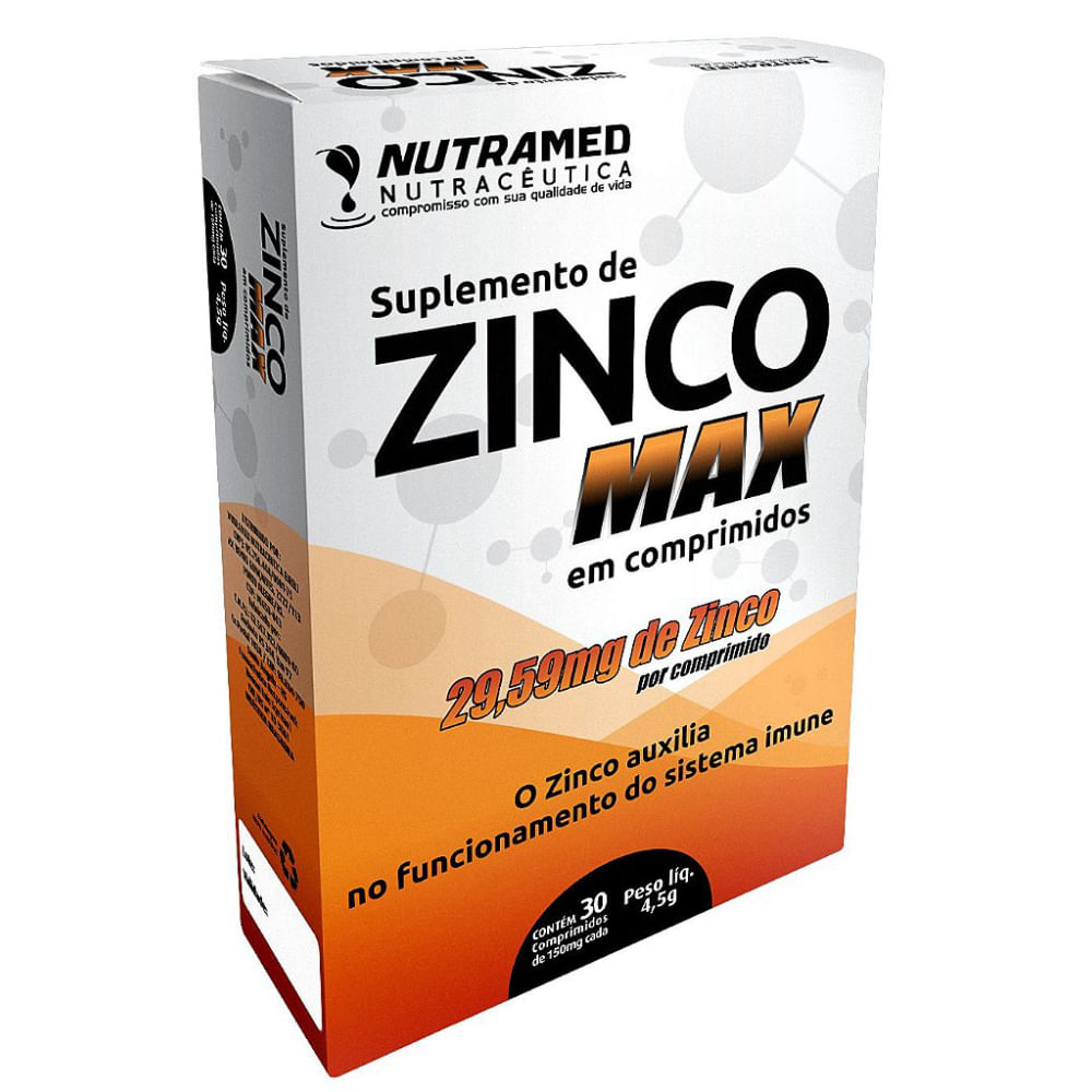 Zinco MAX Com 30 Comprimidos