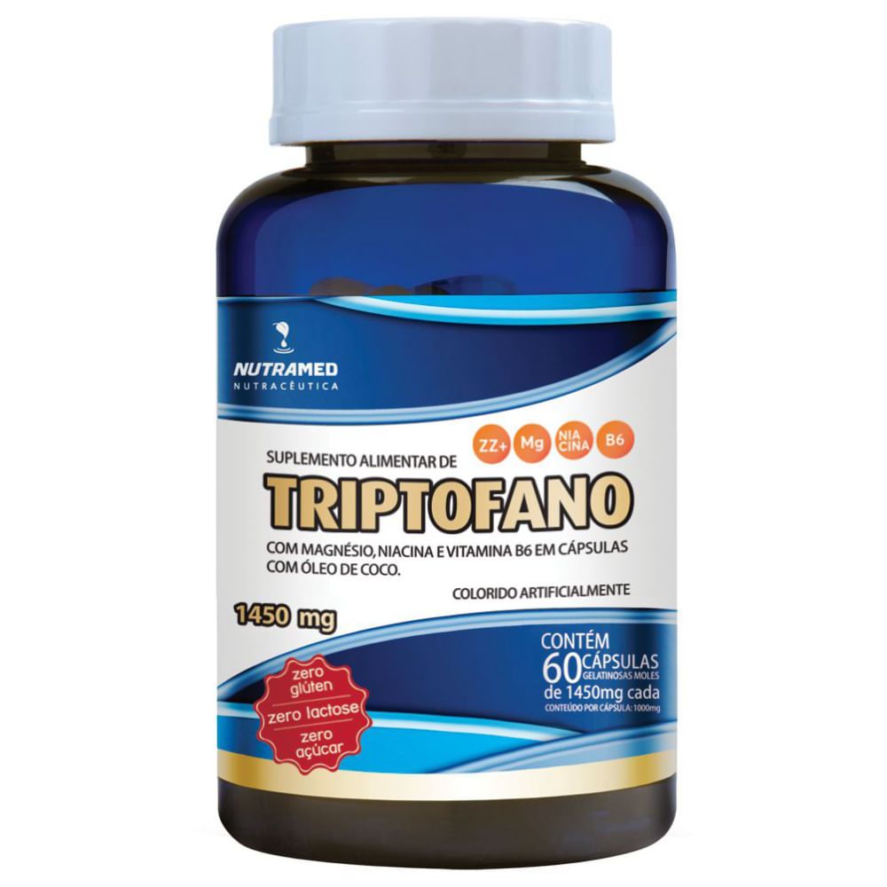 Suplemento Alimentar Triptofano Com 60 Cápsulas