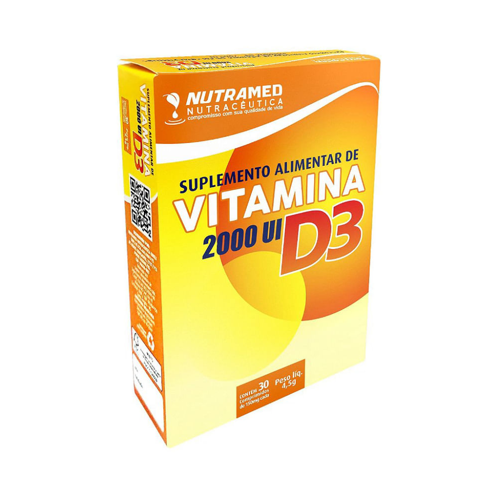 Vitamina D3 2000 UI Com 30 Comprimidos