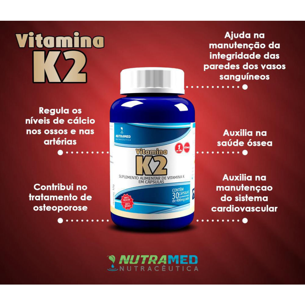 Vitamina K2 30 Cápsulas