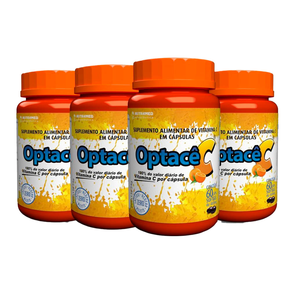 Suplemente Alimentar Optacê C Com 60 Cápsulas Kit Com 4 Unidades