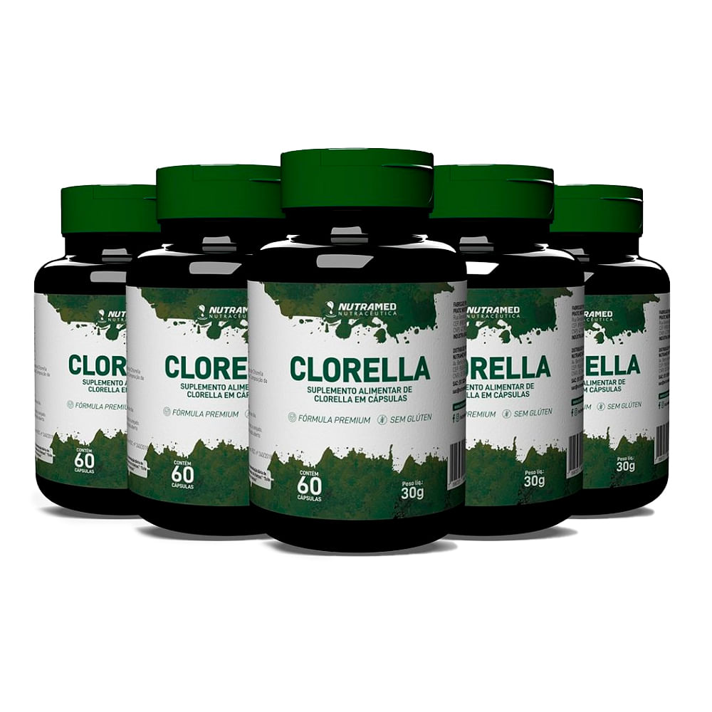 Clorella 60 cápsulas Kit 5 unidades