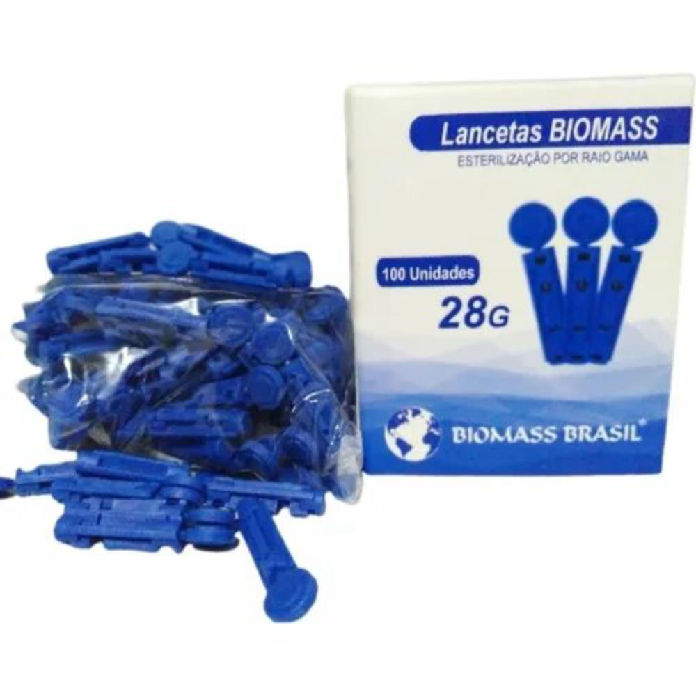 Lancetas para Lancetador Biomass 28g 100 unidades