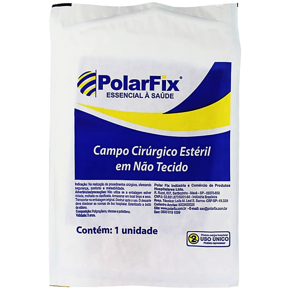 Campo Cirúrgico TNT PolarFix 50X50cm Estéril